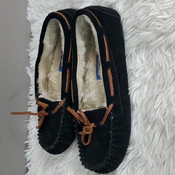 Blitz Women's Molly Moccasin Slippers Faux Fur lined, 6M - Picture 3 of 7